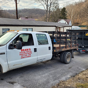 Property clean up team clearing debris and clutter